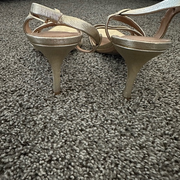 Calvin Klein Gold Strappy Heels - Picture 6 of 6